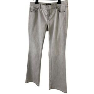 White House Black Market Womens Noir Jeans 10R Silver Boot Leg Rhinestone Pocket